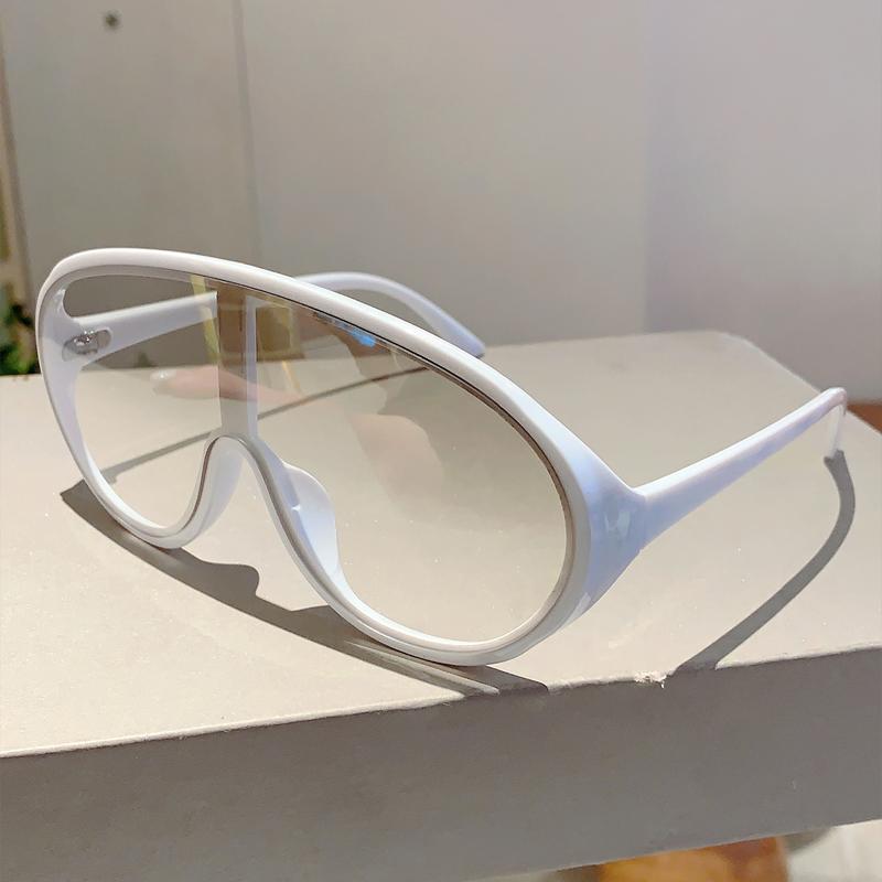 Oversized Fashion Sun Glasses  Women New Mirror Sports Goggle for Outdoor Cycling Trendy Stylish Brand Design Shades