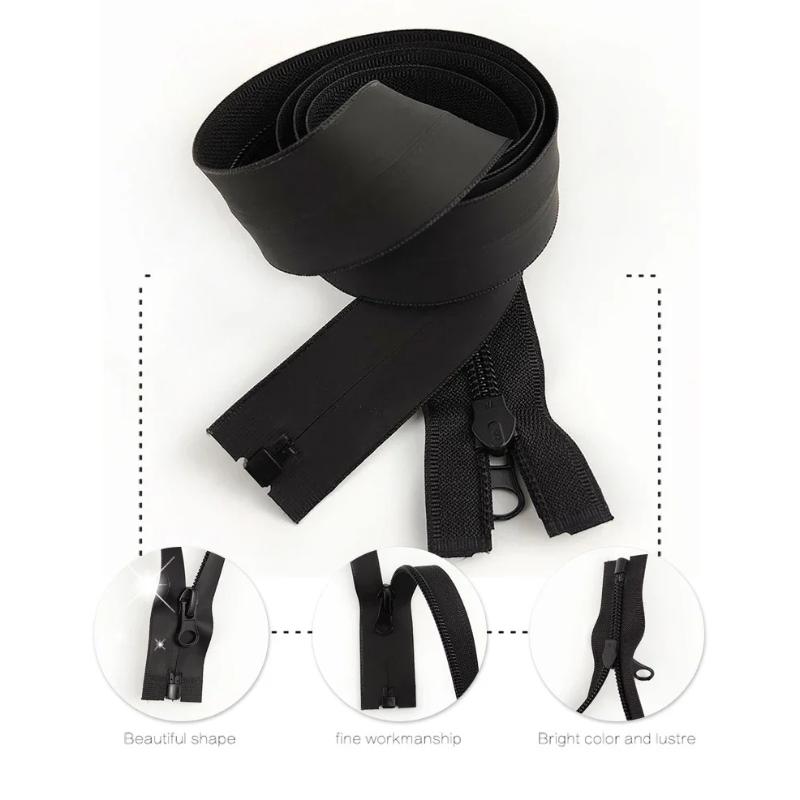 5 Pezzi 40-80 Cm Cerniere Impermeabili in Nylon con Estremità Aperta/Chiusa per Cucire Abbigliamento Sportivo Giacca Tenda Accessori per Riparazione Zip