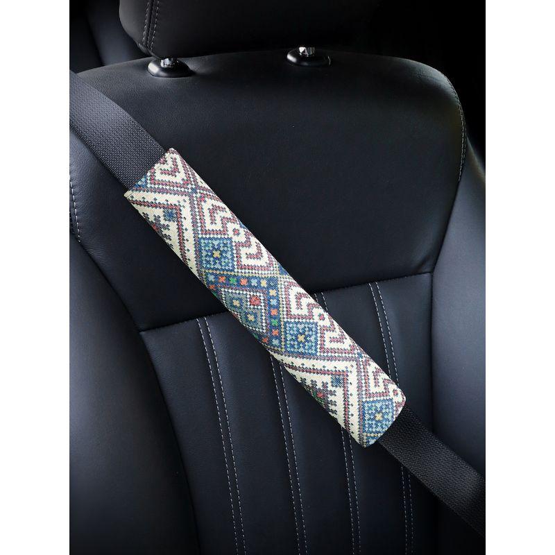Car Seat Belt Shoulder Pads, High-End Ethnic Style, Anti-Neck Strangulation, New Style, Breathable and Soft Safety Belt Protectors