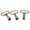 Water Valves Access Water Meter Key Set, Compactly 3Piece Meter Wrench for Triangle Square and Double-Lugs Openings, Alloy Key for Box Lock and