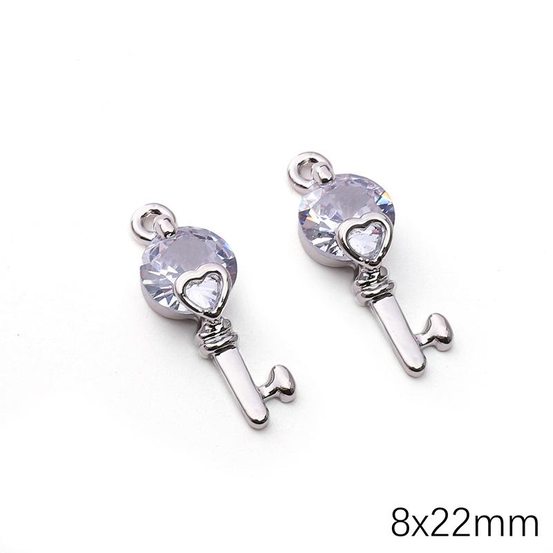 Alloy Zircon Love Butterfly Snowflake Pendant DIY Beaded Handmade Bracelet Necklace Ornament Accessories