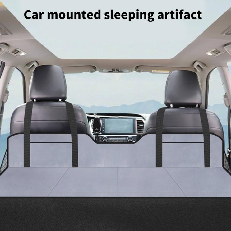 Portable Backseat Sleeping Pad Foldable Car Mattress with Side Mesh, Storage Bag for Beach, Fishing Camping Long Drives