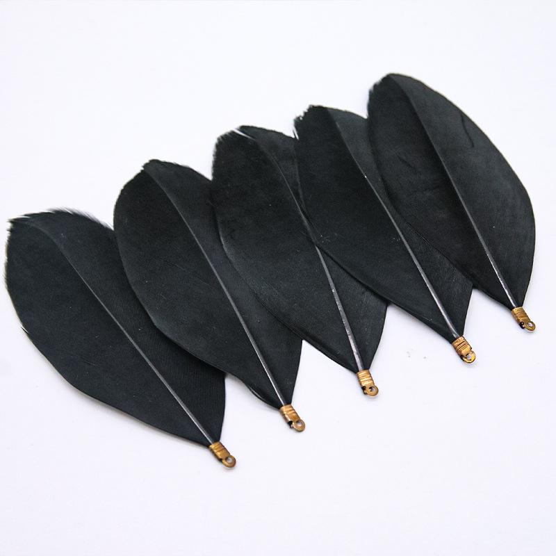 50Pcsdiy Jewelry Accessories Feather Big Floating Metal Clip Feather Swan Hair Jewelry Clothing Accessories Materials