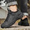 Fashion Men's Hiking Shoes Outdoor Anti Slip Luxury Man Leisure Climbing Shoes Genuine Leather Thick Bottom Fashion Jogging Mens Shoes