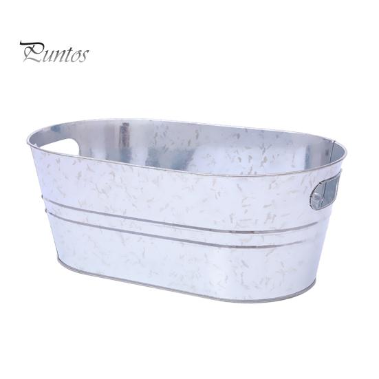 Metal Ice Bucket Large Drink Bucket for Parties Sturdy Beverage Tub for Barbecue Enthusiasts Solid Metal Bucket for Outdoor Camping And Events