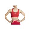 Swoosh Mittlerer Halt Gepolsterter Sport-BH University Red Schwarz DX6822-657