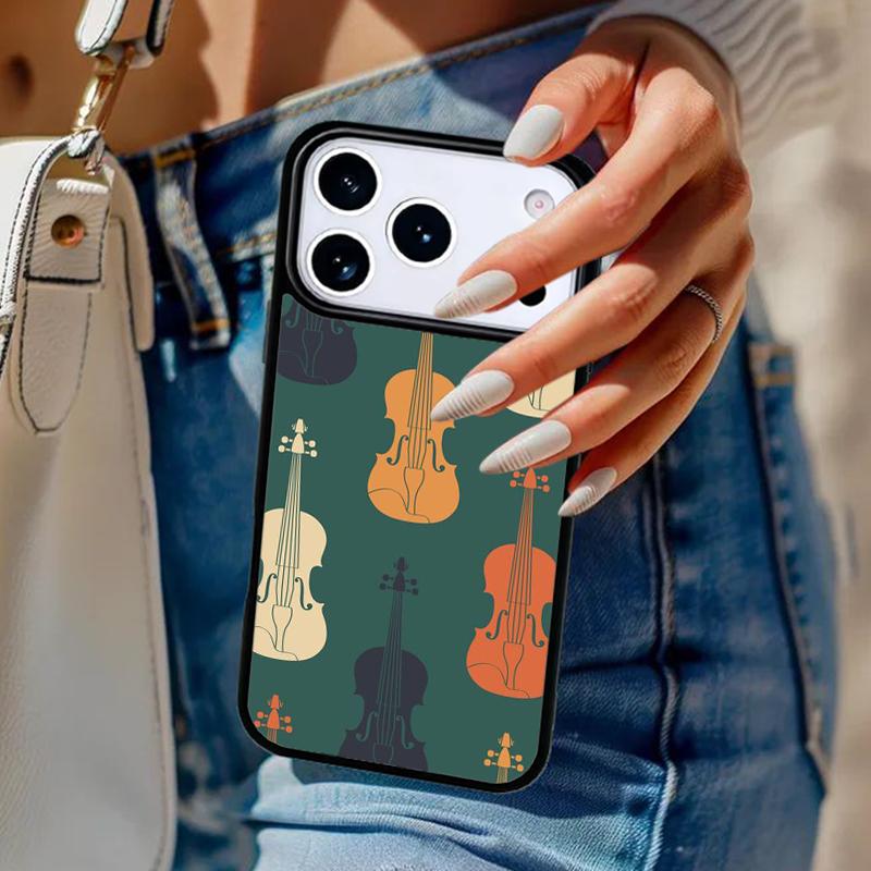 Musical Notes Violin Classical Phone Case For iPhone 17 Air 14 15 13 12 Max Cover For Apple 16e 11 Pro Max Plus Coque
