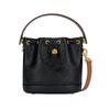 T Monogramm Double T Logo Gesteppt Perforiert Abnehmbarer Schultergurt Kordelzug Leder Eimer Tasche Damen Taschen Schwarz 151791-001