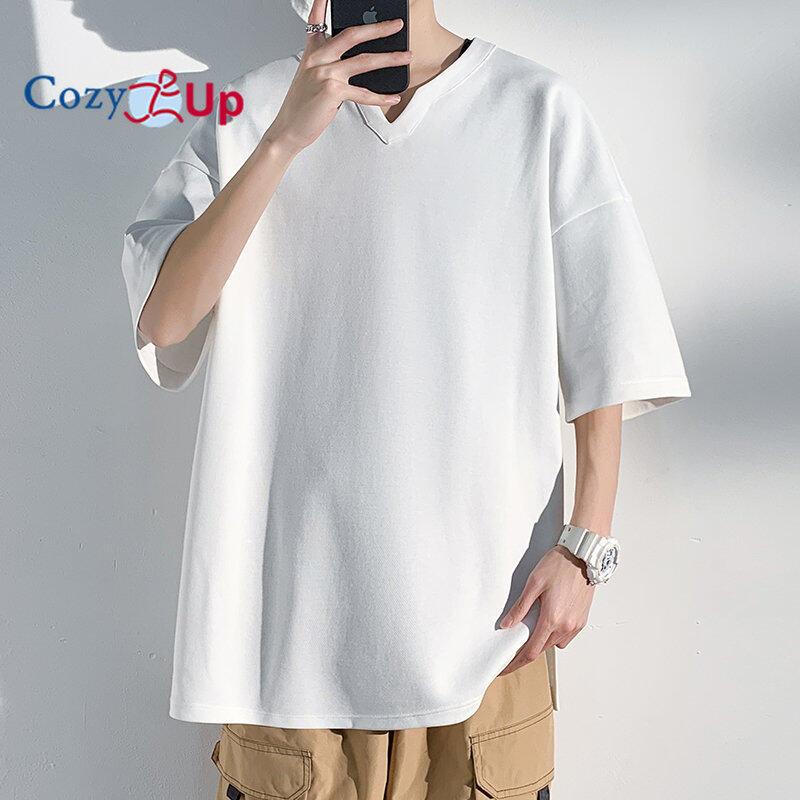 

Уютная V-образная футболка с круглым вырезом и нижним дном Мужской топ Piqué с короткими рукавами и полурукавами