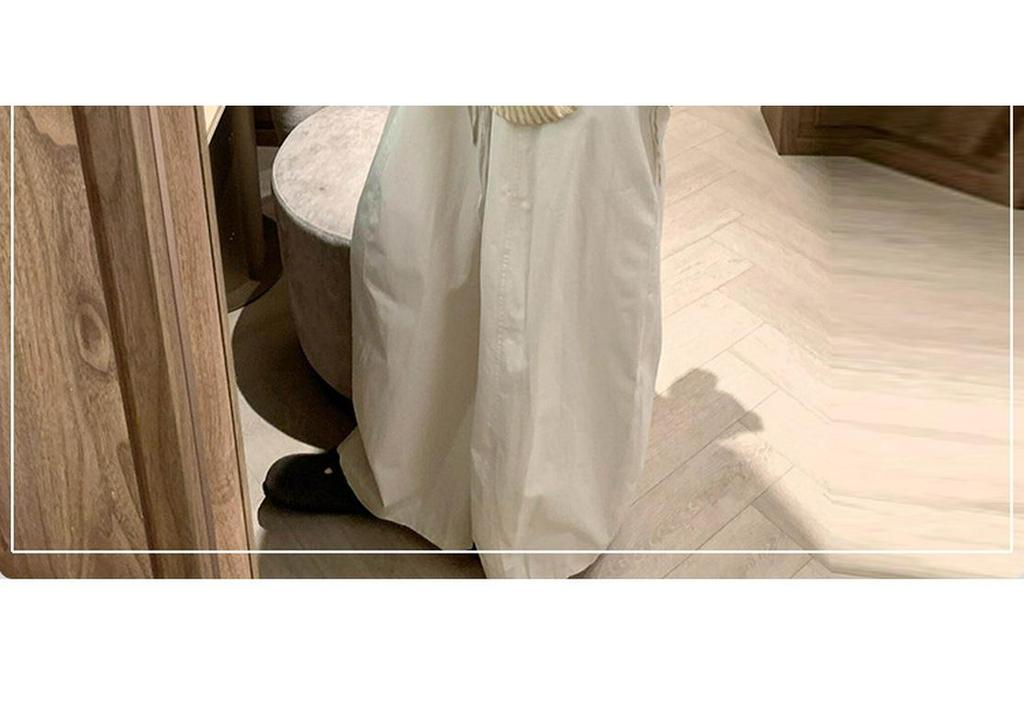 2026 Spring/Summer Maternity Set: Fresh Stripe Shirt + Wide-Leg Pants