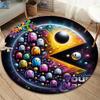 Pac-Man Custom Name Round Area Rug,Carpet Rug for Living Room Bedroom Sofa Playroom Decor,Non-slip Floor Mat