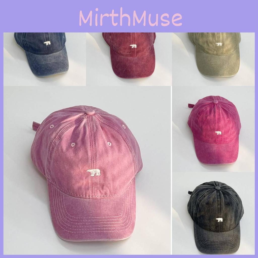 Fashionable Spring And Summer Pink Cotton Baseball Cap Unisex Design With Unique Embroidered Polar Bear Accent