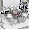 Desk Drawer Organizers Plastic Bathroom Storage Makeup Organizer with Divide Clear Transparent Storage Box for Makeup Jewelrs