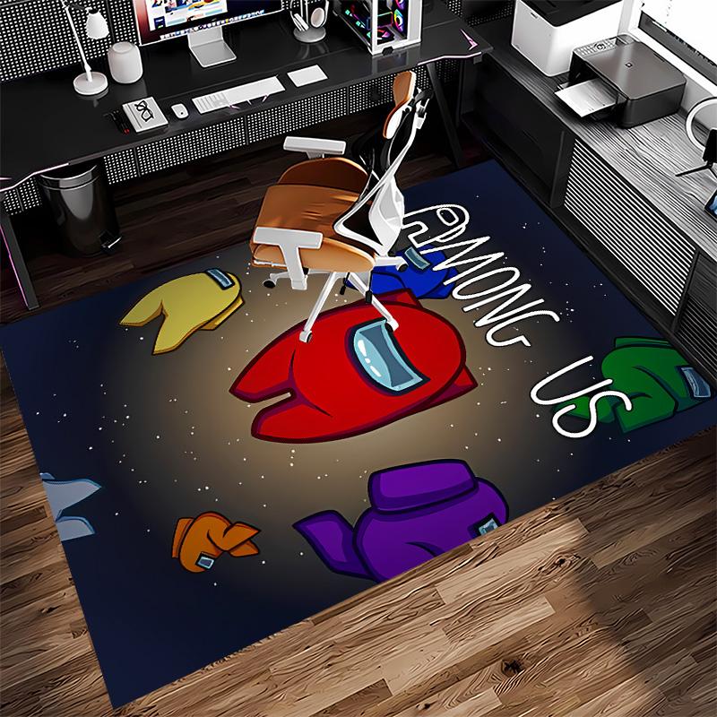 Among Us Print Area Rug-Soft,Washable Non-Slip Indoor Mat Office Chairs,Living Room,Home Office Decorative Rug