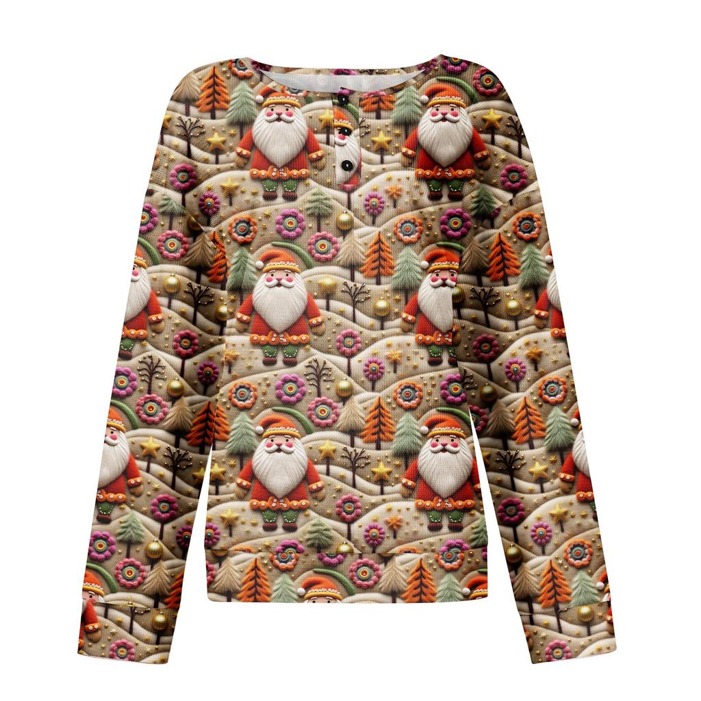 Women's Casual Shirts Long Sleeve Tops Button Up V Neck Loose Knit Fall Favorites For Women