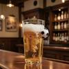 Soccer Beer Glass, Football-Shaped Glass Mug, 700ml Capacity Hot Cold Drink Glass Cup for Bar Pub Home Use