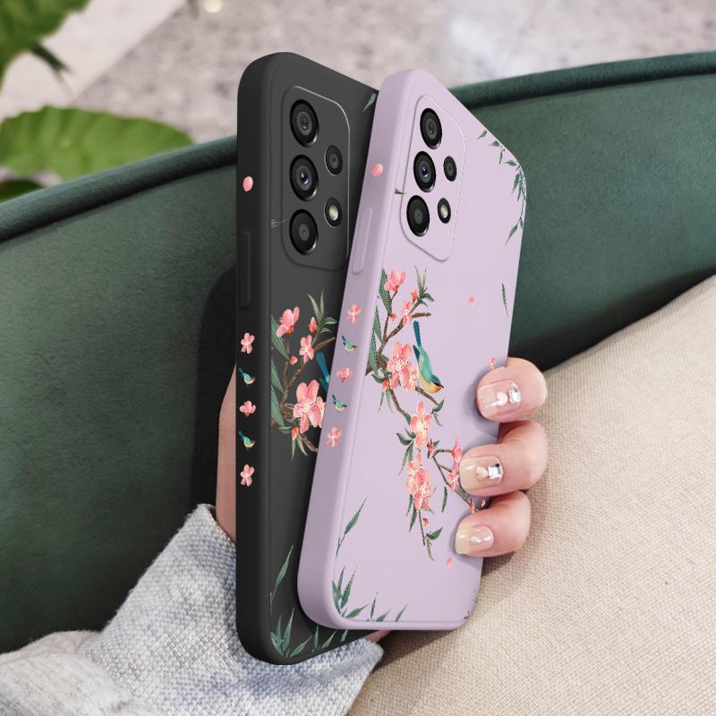 Falling Sakura Case For Samsung Galaxy A73 A53 A33 A23 A13 A03 A72 A52 A52S A32 A22 A12 A02 A02S A71 A51 A31 A21S 4G 5G Cover