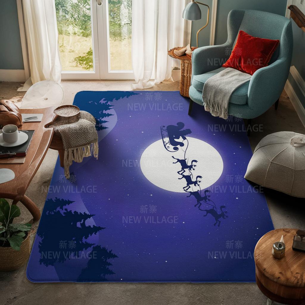 House Entrance Carpet Home Door Mat Living Room Bath Foot Bathroom Non-slip Water Absorption Rugs Bath Merry Christmas Winter