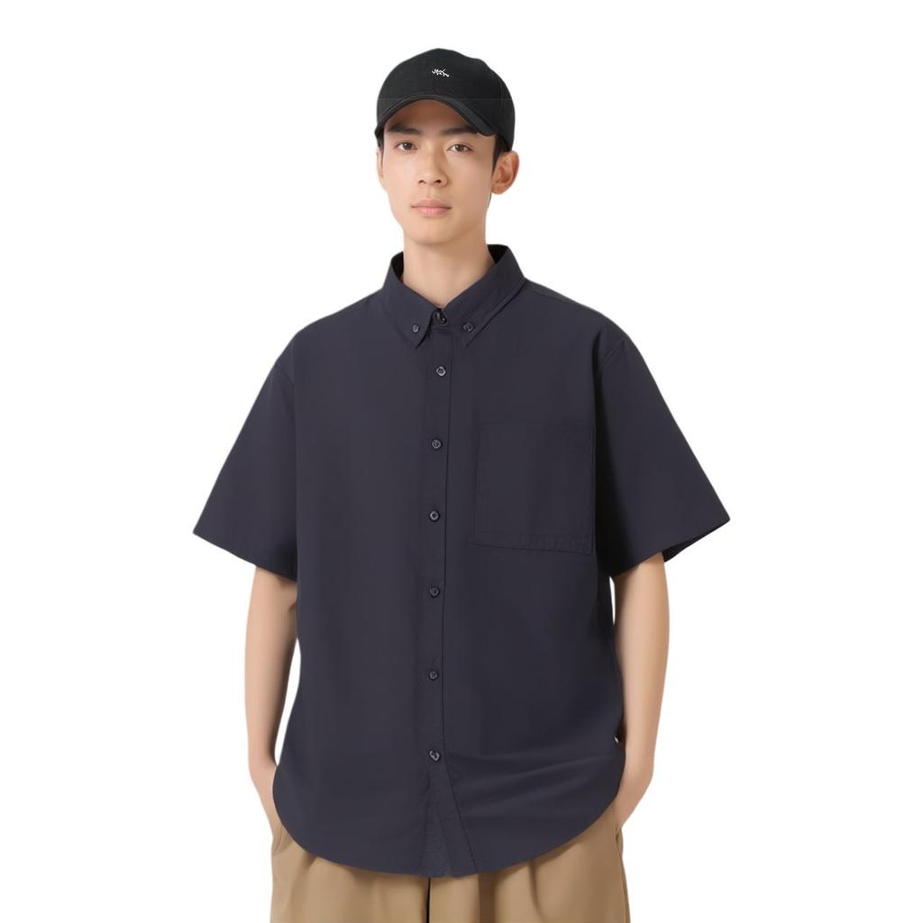 Converse Shirts Men's Navy Blue Lapel Moderate Other 10025290-A01