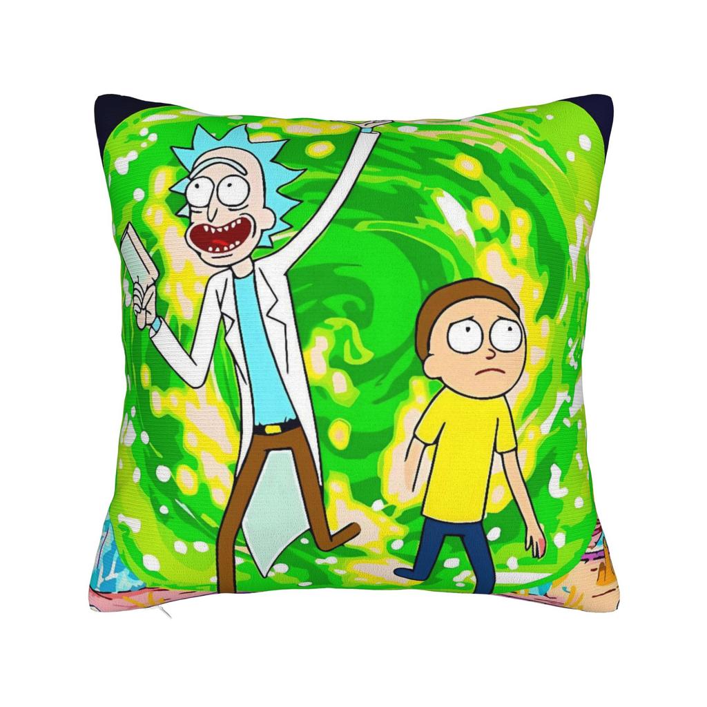 Ricked and Mortys Pillow Case  Comfy Pillow Cover For Office Car Home Decor Novelty Cushion Cover