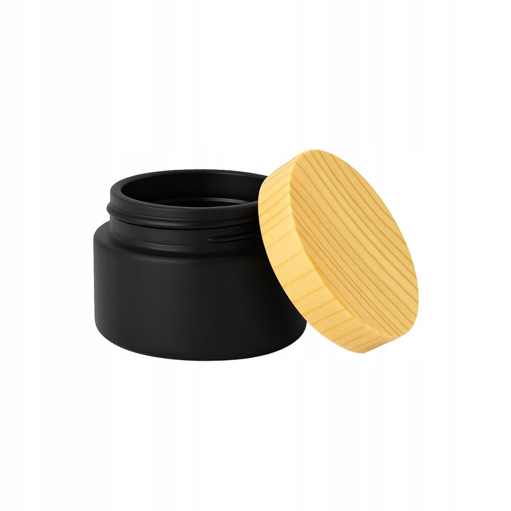 Glass Jar BLACK MATT 20g for Cream Balm Cosmetics Ointment Gel Jar