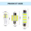 24PCS Car LED Dome Interior Bulb Light Kit, T10 31mm 41mm Bulb Vehicle Light Replacement Kit, Automotive Interior Map License Plate Trunk Light Set,
