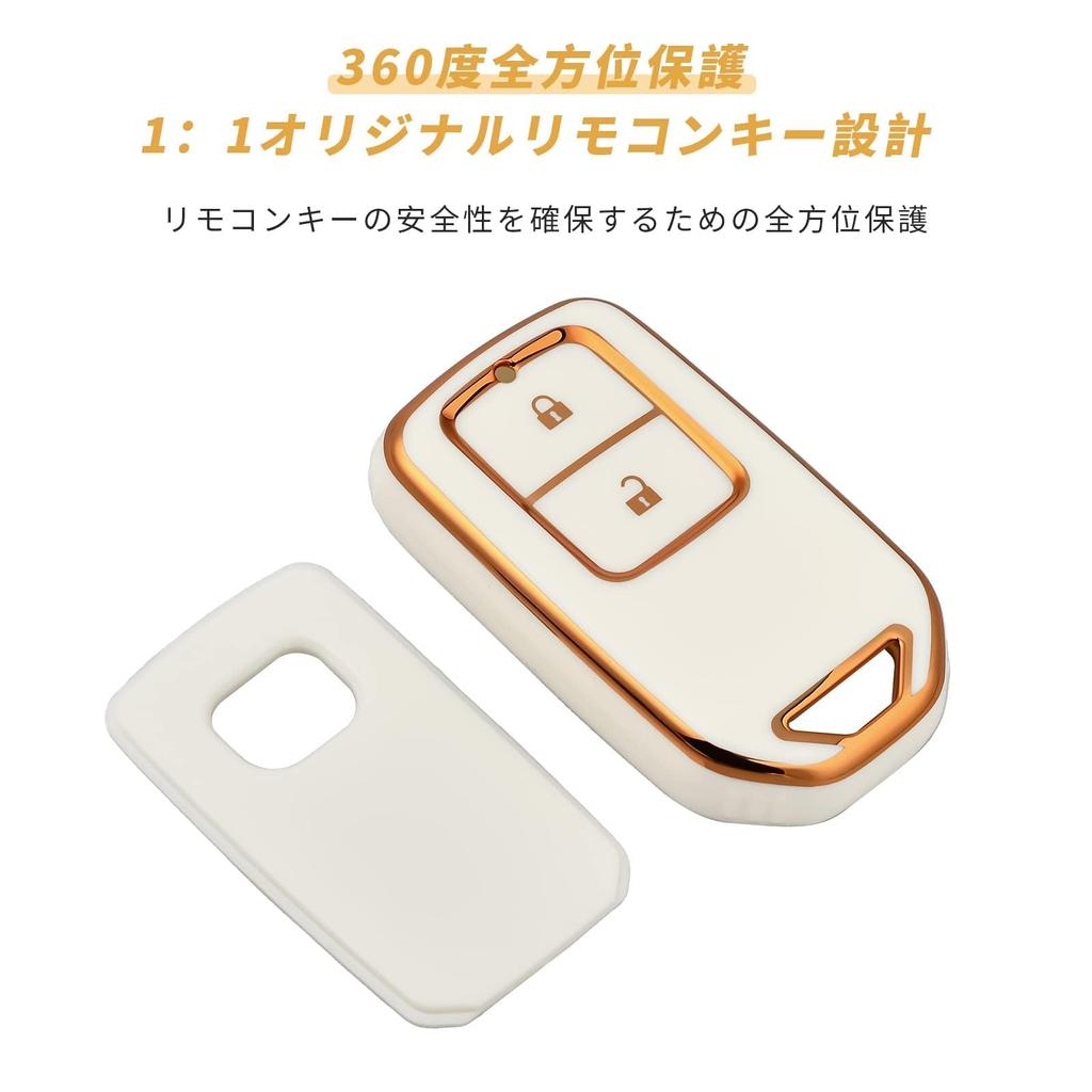 Honda Key Fob Cover Compatible Vezel RU New New Stepwgn 10th Generation New TPU Remote Keyless Key Fob Case Protective Shell Accessory [OFFCURVE]