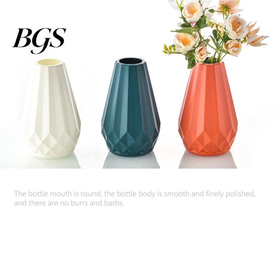 Modern Vase Flower Geometric Design Holder Smooth Surface Floral Stylish Nordic for Table Home Decoration