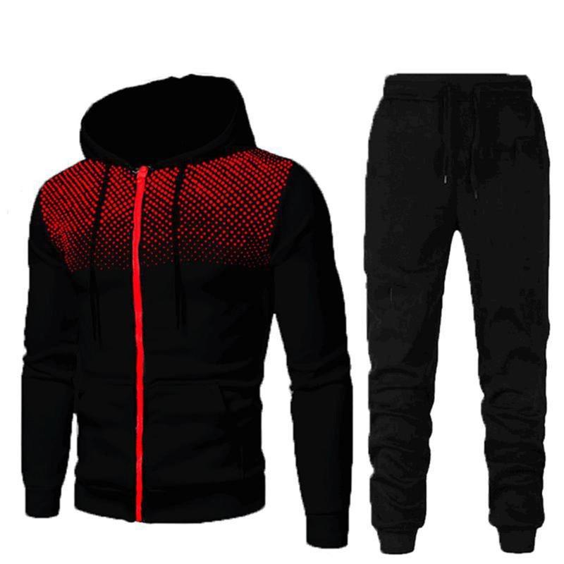 2026 Men's Autumn and Winter Sports and Leisure Fitness Set, 2-piece Hooded Sweatshirt and Pants