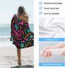 Beach Towel Colorful Mexico Bath Pool Towels Abstract Floral Leaves Absorbent Beach Towel Soft Large Quick Lightweight Camping