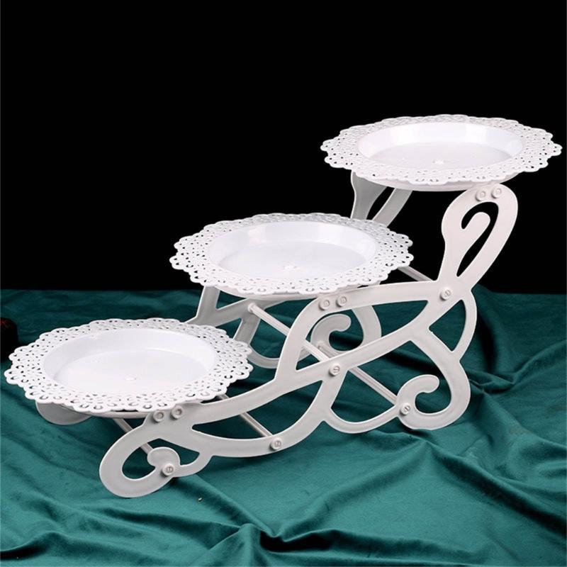 Cake Stand Birthday Cake Rack 3 Tiers Cupcake Display Holder Snacks Fruit Plate Wedding Party Tray Dessert Table Decor