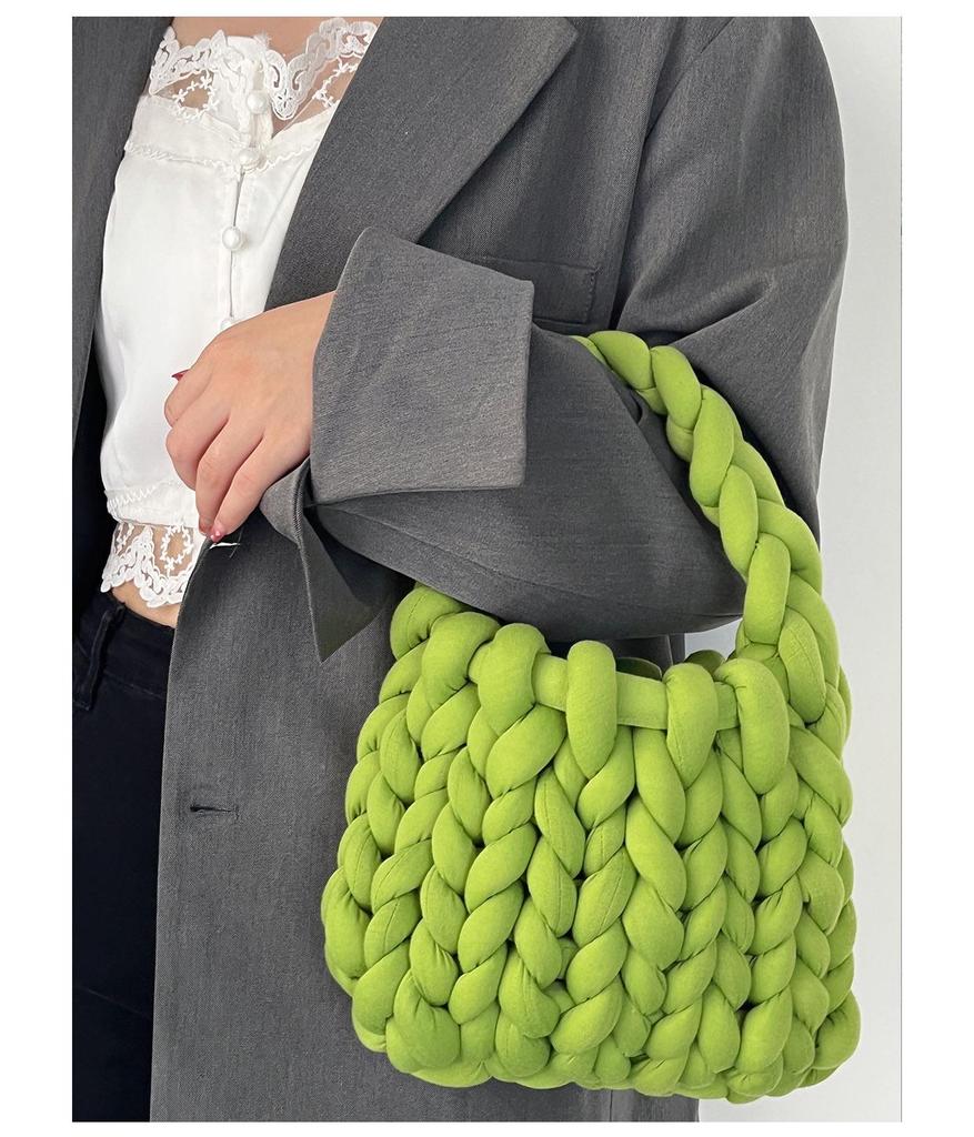 Icelandic Wool DIY Chunky Knit Korean-Style Tote Bag
