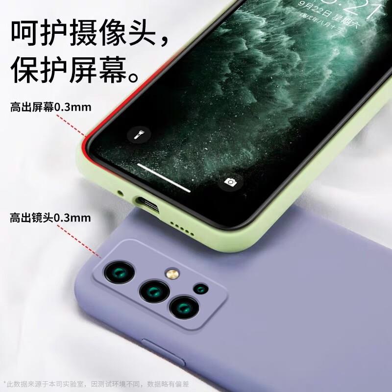 Phone Case for Honor 30s, Honor 30s 5G Upgraded Full Lens Protection Liquid Silicone Case, Ultra-Thin Wear-Resistant Shockproof Soft, Black