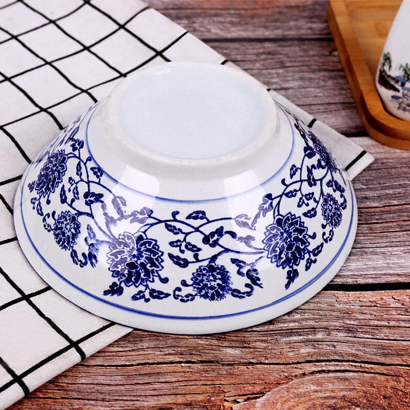 Qinjin Blue & White Porcelain Noodle Soup Bowls