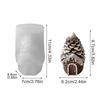 Christmas Candle Molds Pine Cone House Silicone Plaster Mould Home Decor Cement Moulds For Epoxy Resin Plaster Soap Party