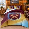 Printed 3Pcs Bedding Set West Ham United Football Pattern Bed Sheet Pillowcase For Bedroom Decor