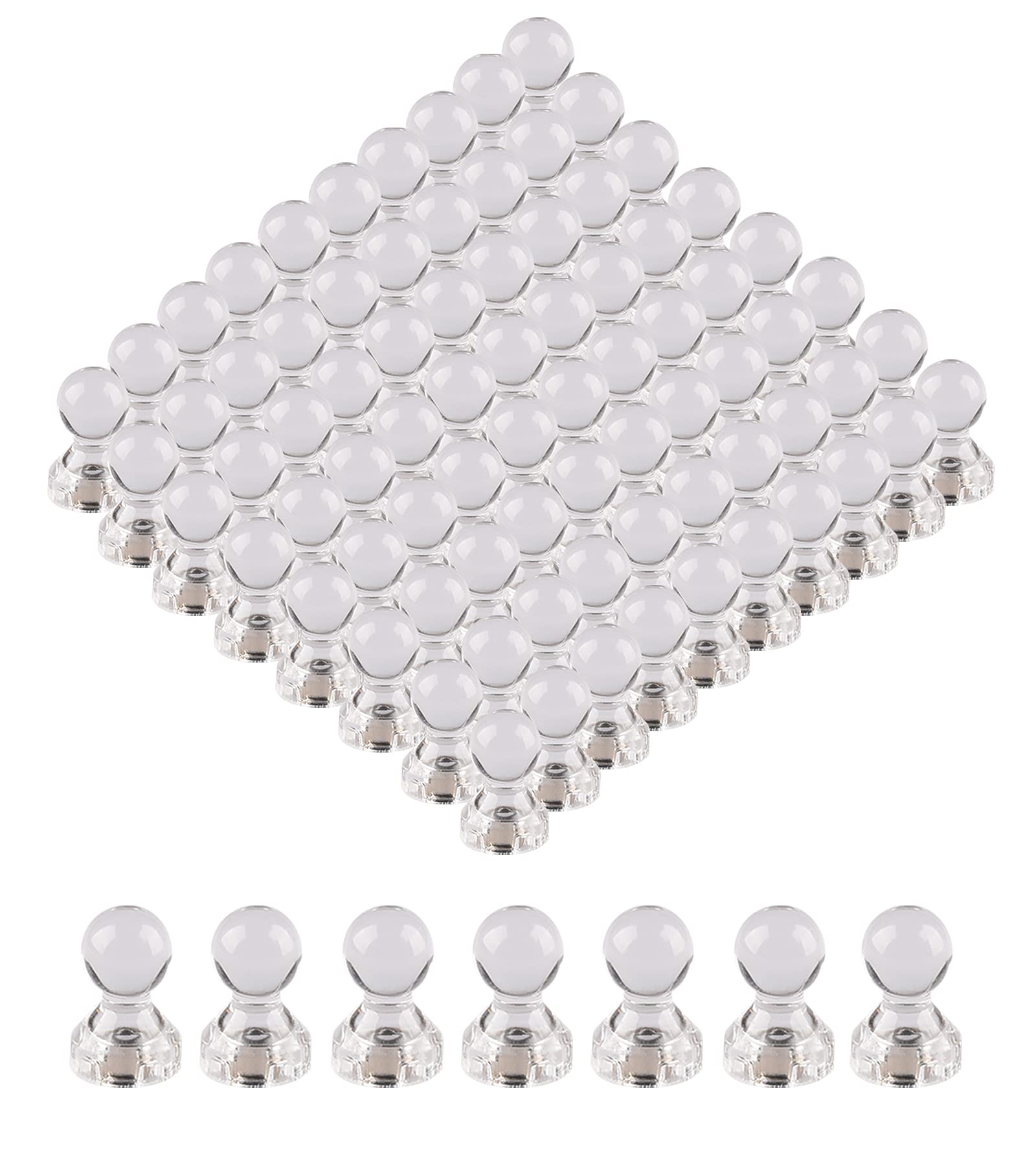 

Set of 80 Super Strong Magnetic Pins and Hooks for Small Item Bulletin and More Ideal for and Office Supplies Storage, Refrigerators, Whiteboards,