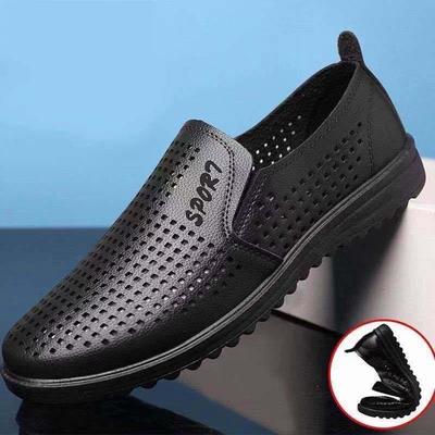 Men's Leather Shoes Mesh Autumn Men's Shoes Pu Doudou Shoes Soft-soled Driving Shoes Men's Shoes