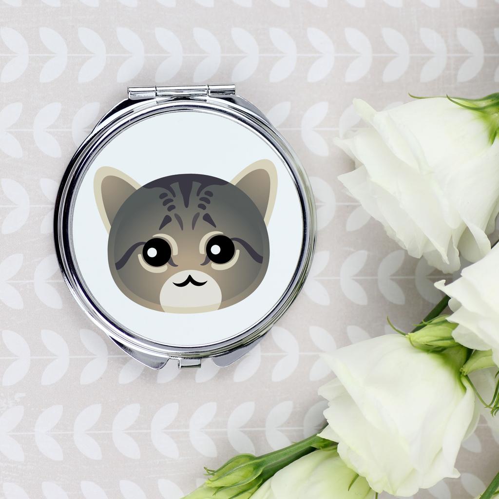 Asian Tabby - pocket mirror for a purse by Art-Dog