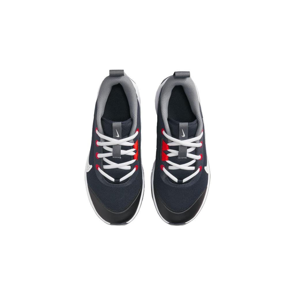 Nike Omni Multi-Court GS Dark Obsidian White Kids Sneakers Blue Smoke-Grey Bright-Crimson DM9027-402