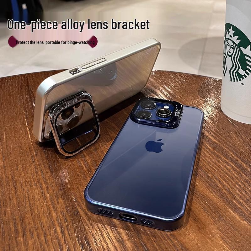 Versatile iPhone Case & Lens Film: Compatible with iPhone 13/14/15/16 Pro Max/17 and features an invisible stand and protective design.