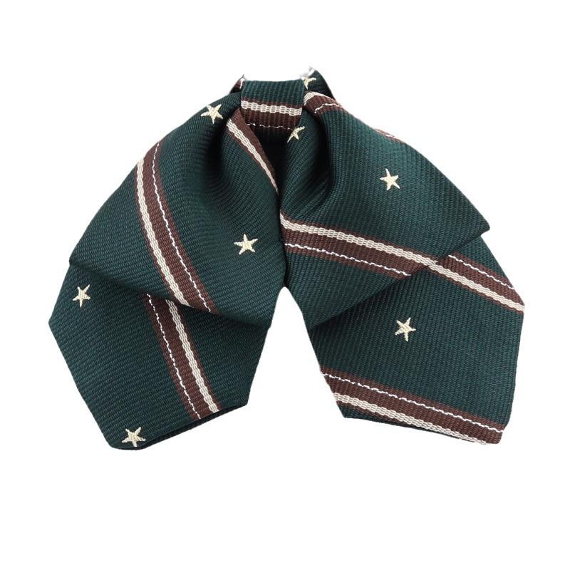 Japanese And Korean Version Of Female Collar Flower Double-Layer College Wind Ribbon Free Jk Bow Bow Graduation Photo Tie Sailor Suit