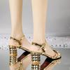 Women's Sandals Pearl High Heels Rhinestones Ladies Shoes New Breathable Fashion Vintage Vip Wholesale Asian Size The Best Shoe