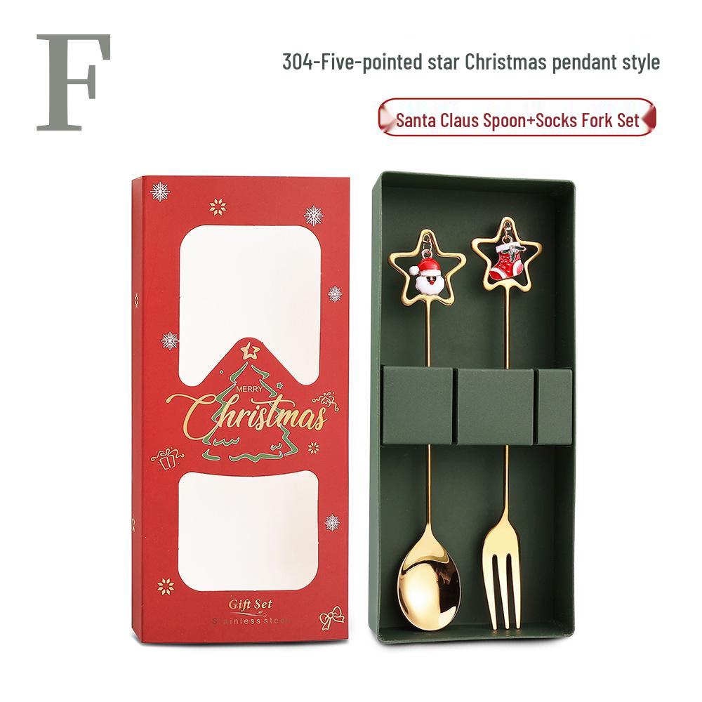 Cross-border Christmas Santa Claus Spoon Set – Cute Cartoon Coffee & Dessert Spoons, Perfect Christmas Gift.