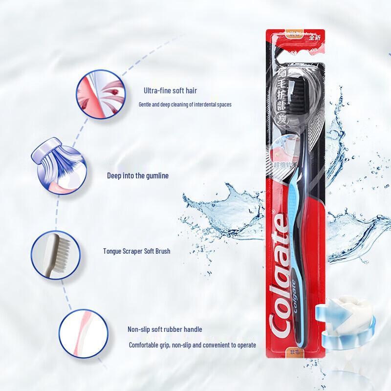 Colgate Holzkohle Weiche Borsten Zahnfleischpflege Zahnbürste