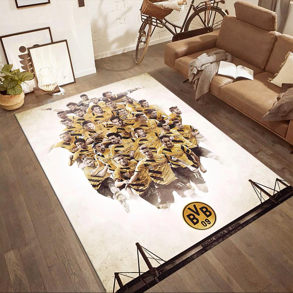 Borussia Dortmund Floor Mat Perfect For Foyer Hallway Decorate Room Playrooms Antislip Rug Decorate Offices