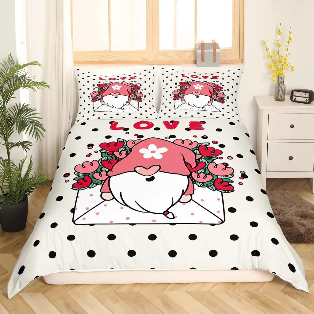 Valentýnský povlak na přikrývku dvě velikosti, Roztomilá kočka Psík Zvířátka Rustikální povlečení Růže Květiny Láska Srdce Romantický povlak na přikrývku