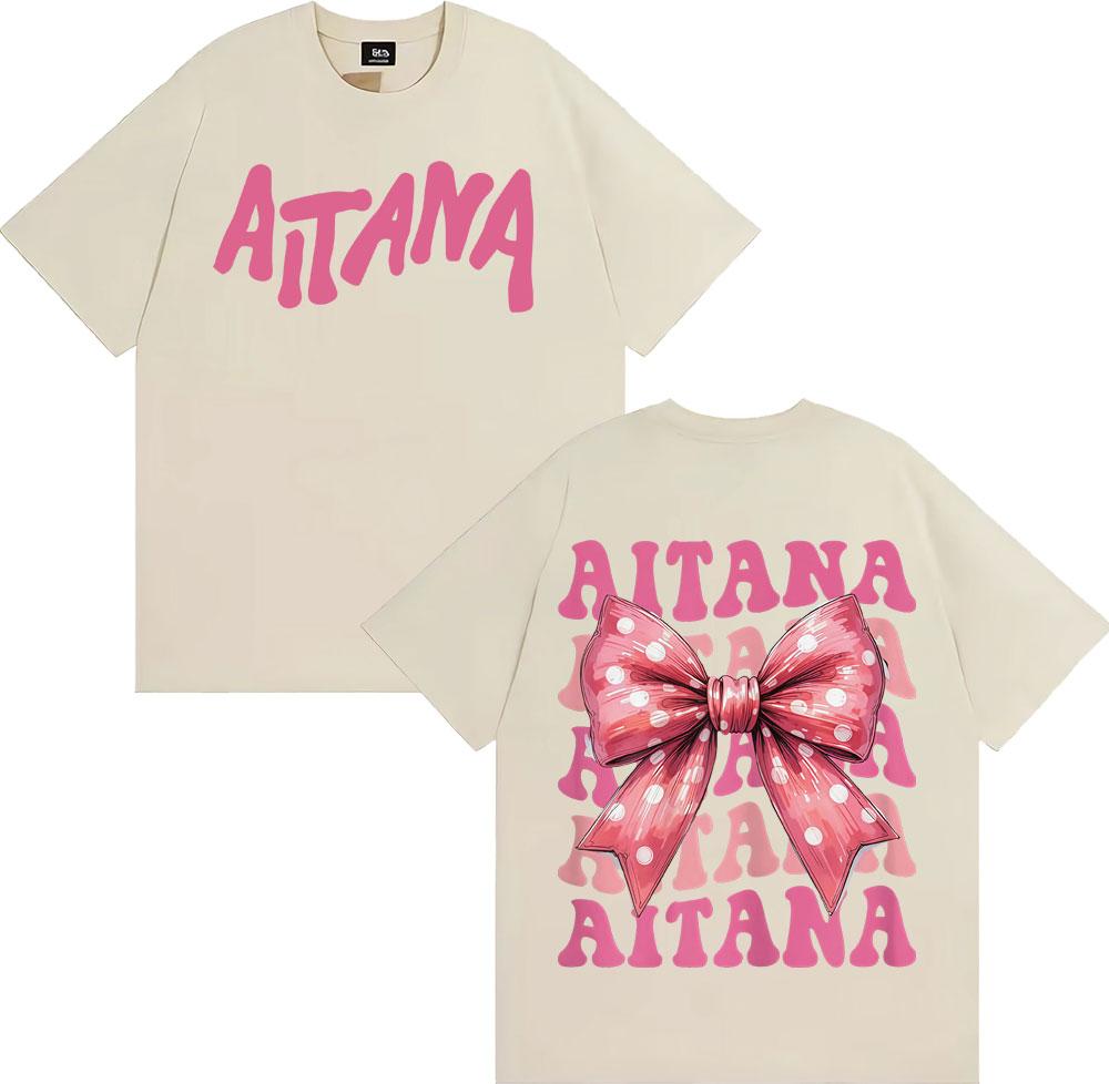 Sängerin Aitana Cuarto Azul Schmetterling Grafik T-Shirt Herren Damen Harajuku Ästhetik Streetwear T-Shirts Baumwolle Lässig Locker T-Shirt