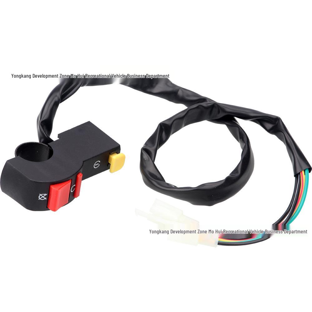 Off-Road Vehicle Ignition Start/Stop Switch for ATV, Dune Buggy, Karting; Modifiable for Headlight and Horn.