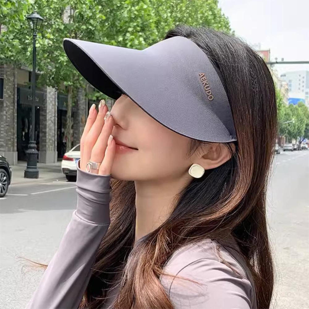 Breathable Seamless Visor Cap Sun Protection Sunscreen Empty Top Cap Summer Sun Hat  Holiday